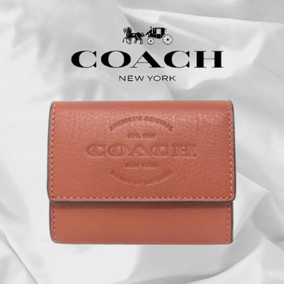Coach Men's Coin Natural Wallet F24652 Terracotta Leather Wristlet